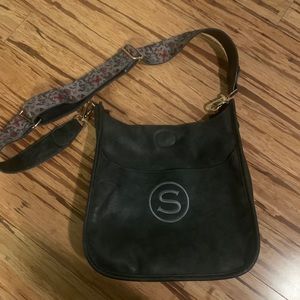 Dark gray crossbody purse